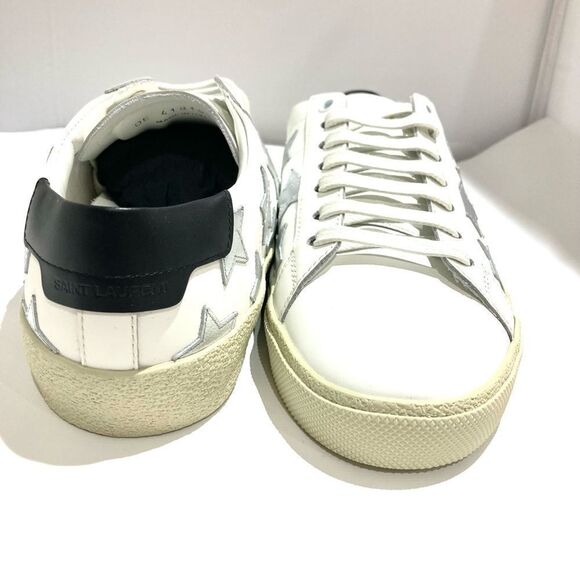 Saint Laurent Womans Silver Star Sneaker Size 38.5 / US 8.5 - Picture 3 of 14